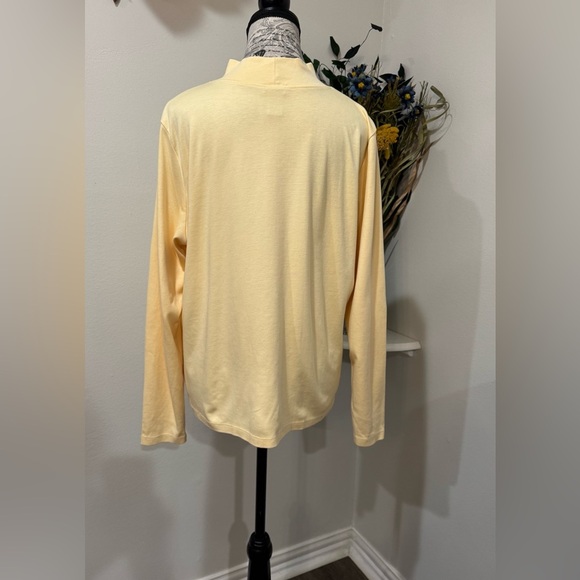 L.L. Bean Elegant Cotton Yellow Long Sleeve Women's Top Size XL - Picture 3 of 7